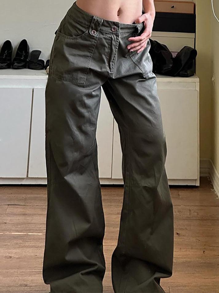 High Waist Street Pocket Cargo Pants