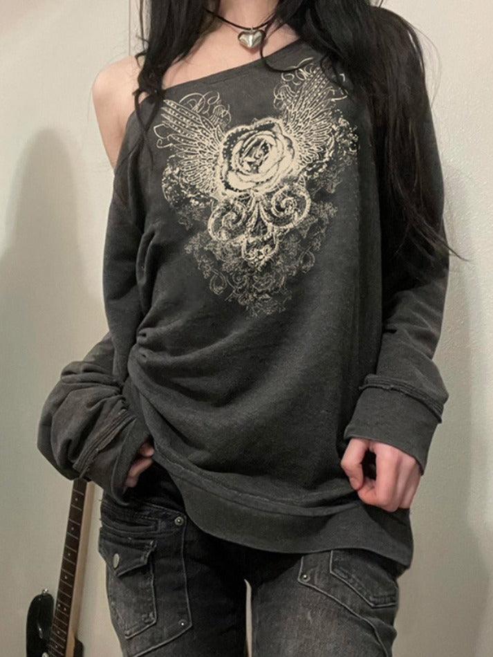 Niche Design Vintage Rose Sweatshirts