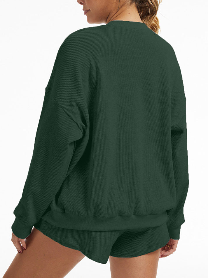 Oversized Waffle Knit Lounge Set