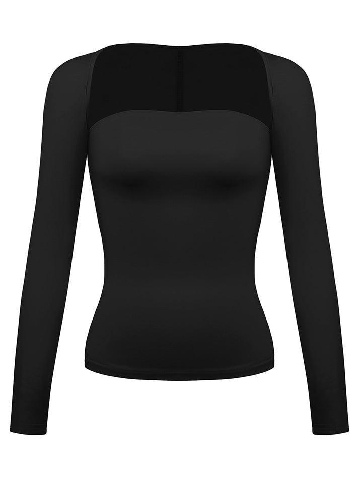 Bandeau Top Tight Smock Two Piece Long Sleeve Tee - AnotherChill