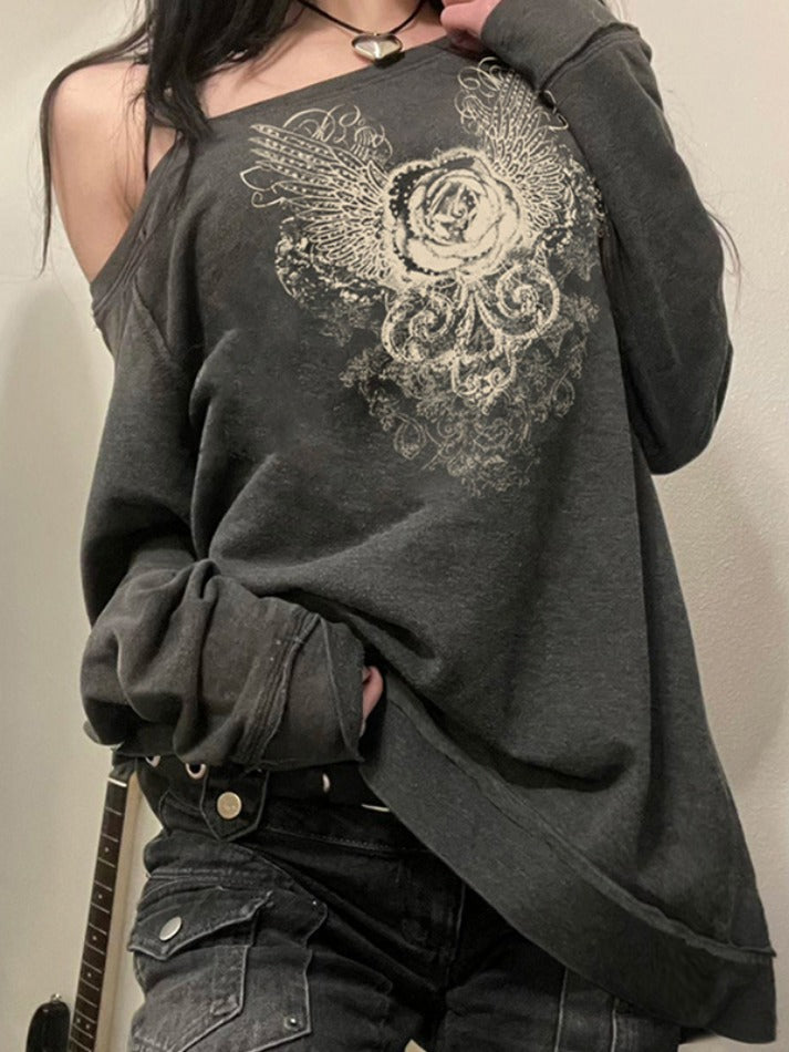 Niche Design Vintage Rose Sweatshirts