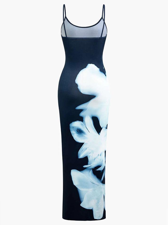 Floral Print Slip Maxi Dress - AnotherChill