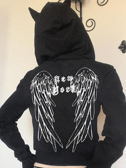 Y2K Devil Horn Hoodie