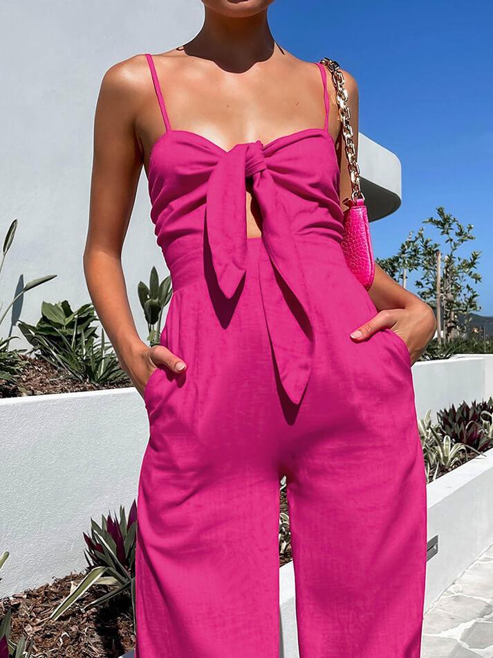 Cotton Twist Detail Jumpsuit - AnotherChill