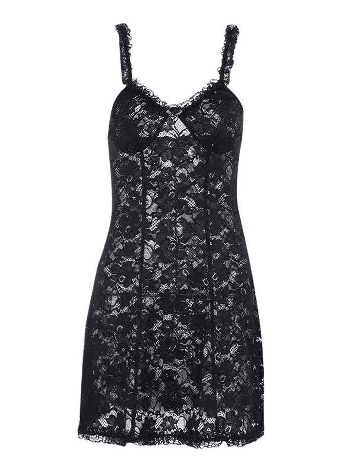 Backless Lace Mini Dress - AnotherChill