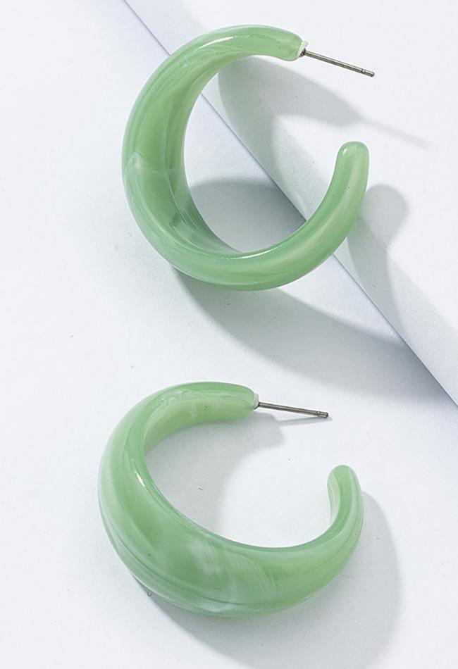 C Shape Acrylic Earrings - AnotherChill