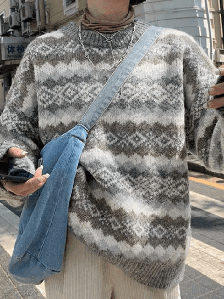 Christmas Jacquard Knit Sweater - AnotherChill