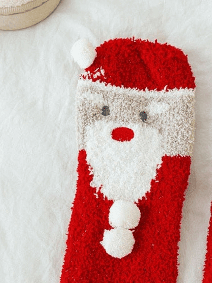 Christmas Santa Coral Fleece Socks - AnotherChill