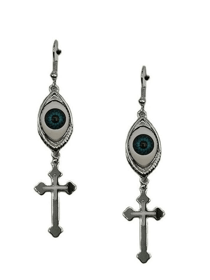 Cross Demon Eye Earrings - AnotherChill