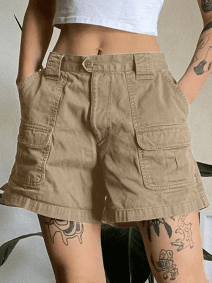 Denim Straight Leg Cargo Shorts - AnotherChill