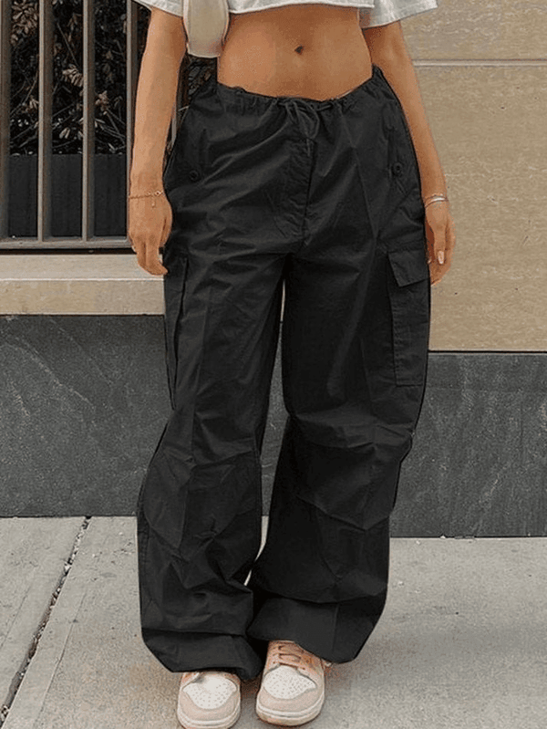 Drawstring Y2K Baggy Cargo Pants - AnotherChill