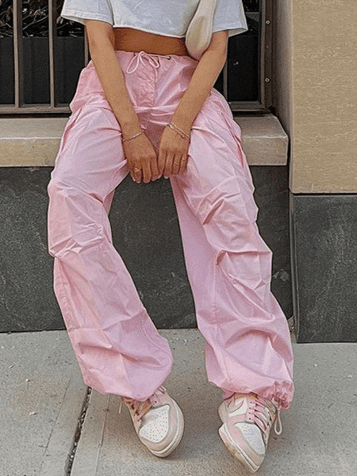 Drawstring Y2K Baggy Cargo Pants - AnotherChill