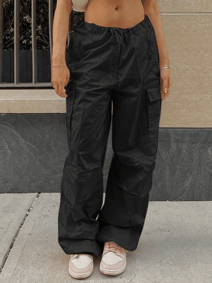 Drawstring Y2K Baggy Cargo Pants - AnotherChill