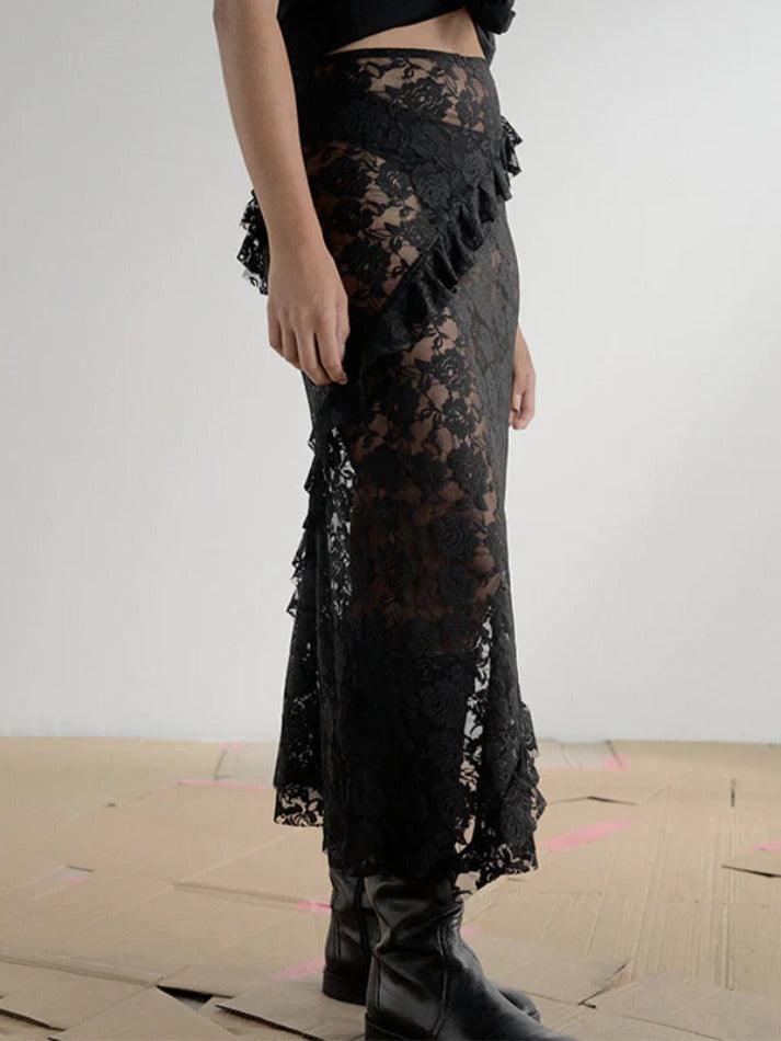 Designed Lace Stitching Maxi Skirts - AnotherChill