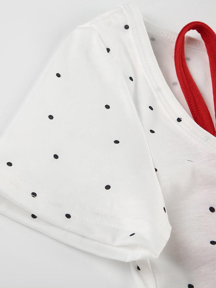 Polka Dot Contrast Two Piece Tee - AnotherChill
