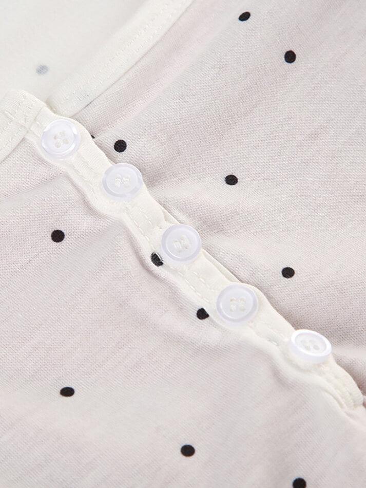 Polka Dot Contrast Two Piece Tee - AnotherChill