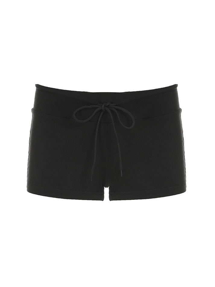 Drawstring Low Rise Basic Shorts