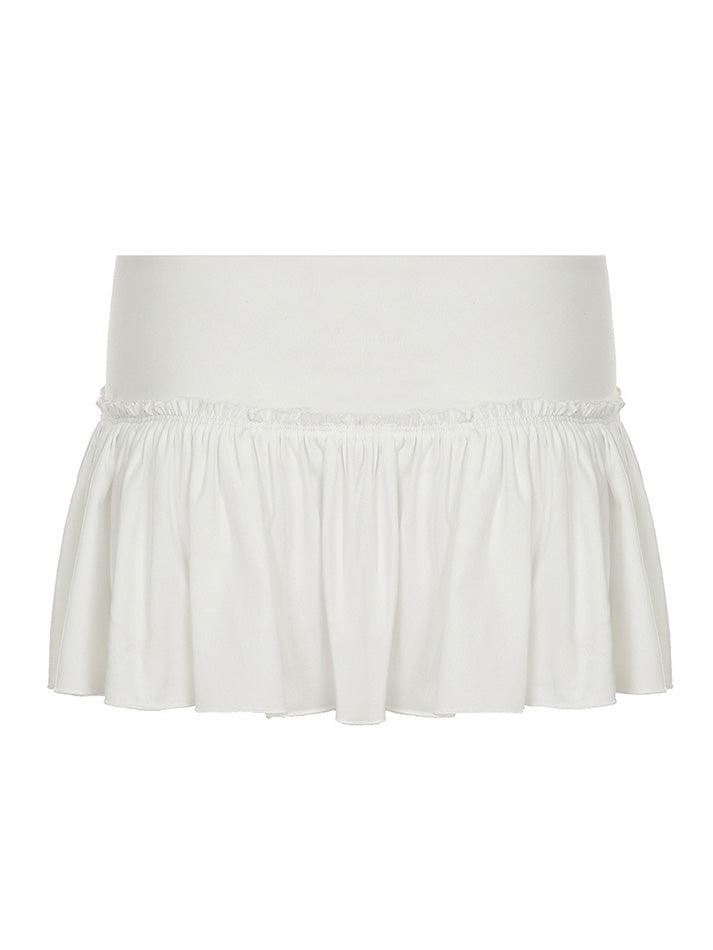 Fold-over Ruched Tie Mini Skirt - AnotherChill