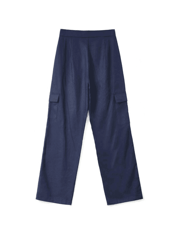 Fold Over Waist Y2K Straight Leg Pants - AnotherChill