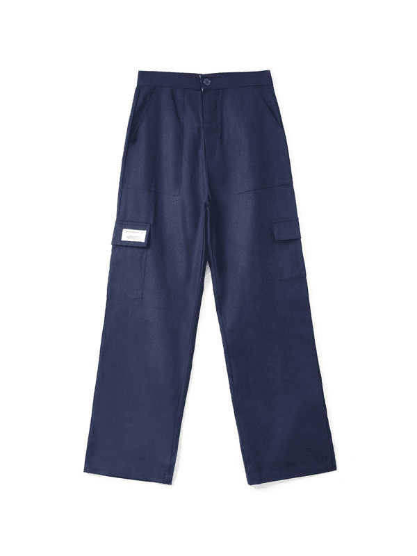 Fold Over Waist Y2K Straight Leg Pants - AnotherChill