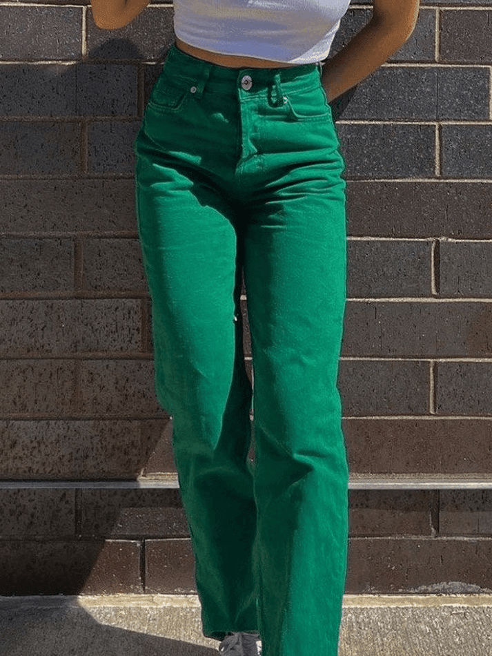 Green Wash Vintage Boyfriend Jeans - AnotherChill