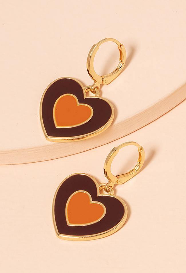 Heart-shaped Pendant Earrings - AnotherChill