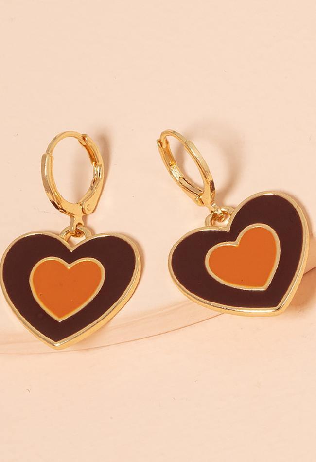 Heart-shaped Pendant Earrings - AnotherChill