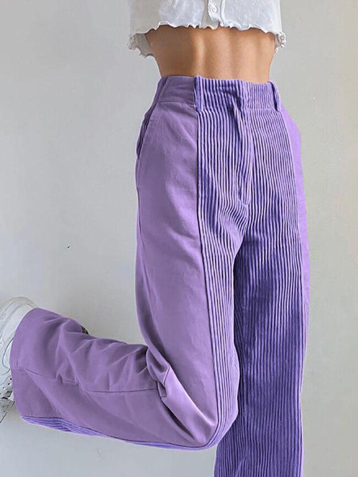 High Waist Y2K Corduroy Loose Pants - AnotherChill