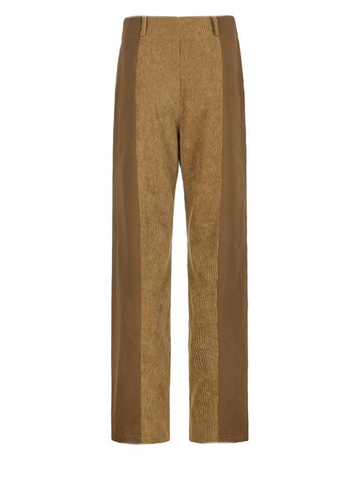 High Waist Y2K Corduroy Loose Pants - AnotherChill