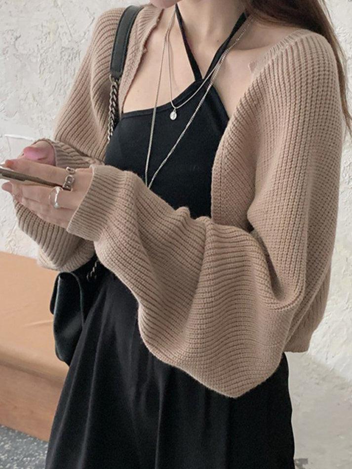 Open Front Bolero Knit Cardigan - AnotherChill