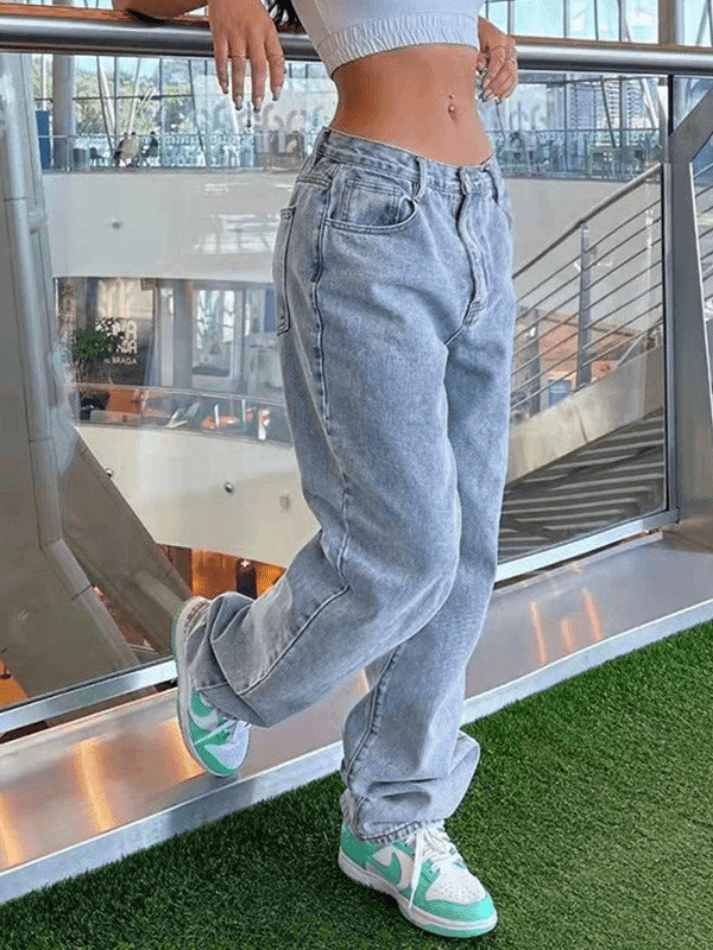 Light Wash Denim Boyfriend Jeans - AnotherChill