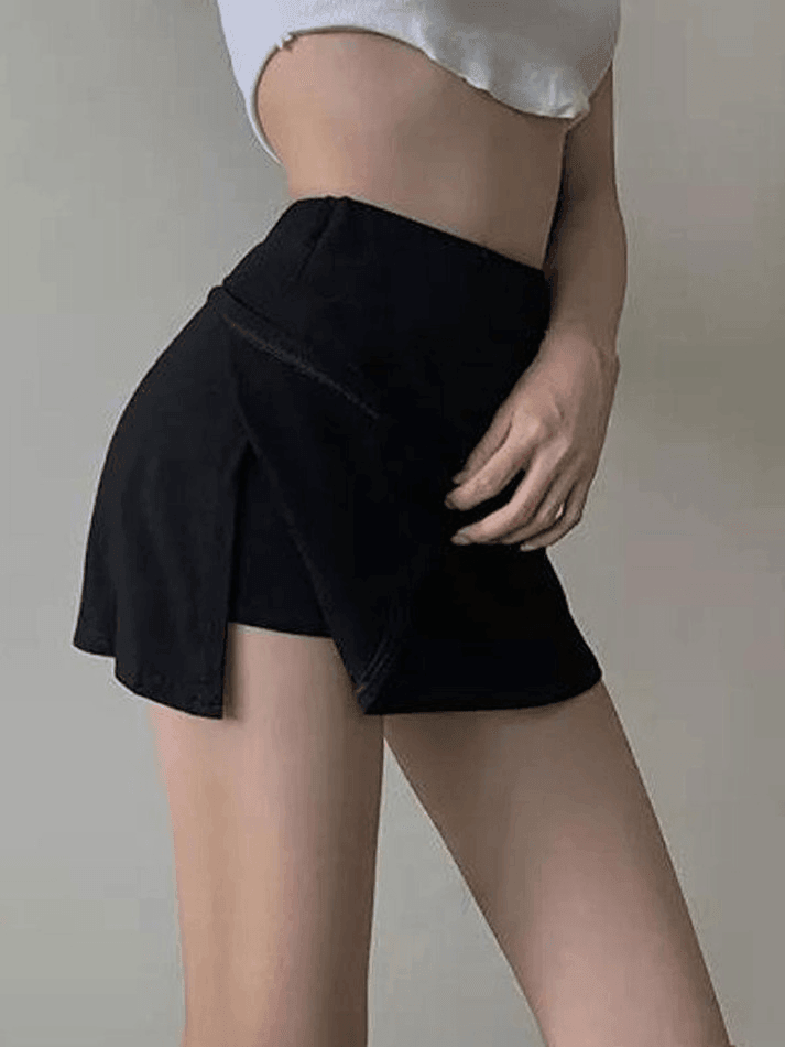 Lined Split Tennis Mini Skirt AnotherChill