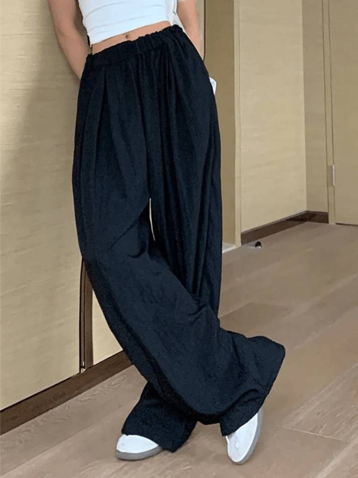 Loose Elastic Straight Leg Lounge Pants - AnotherChill