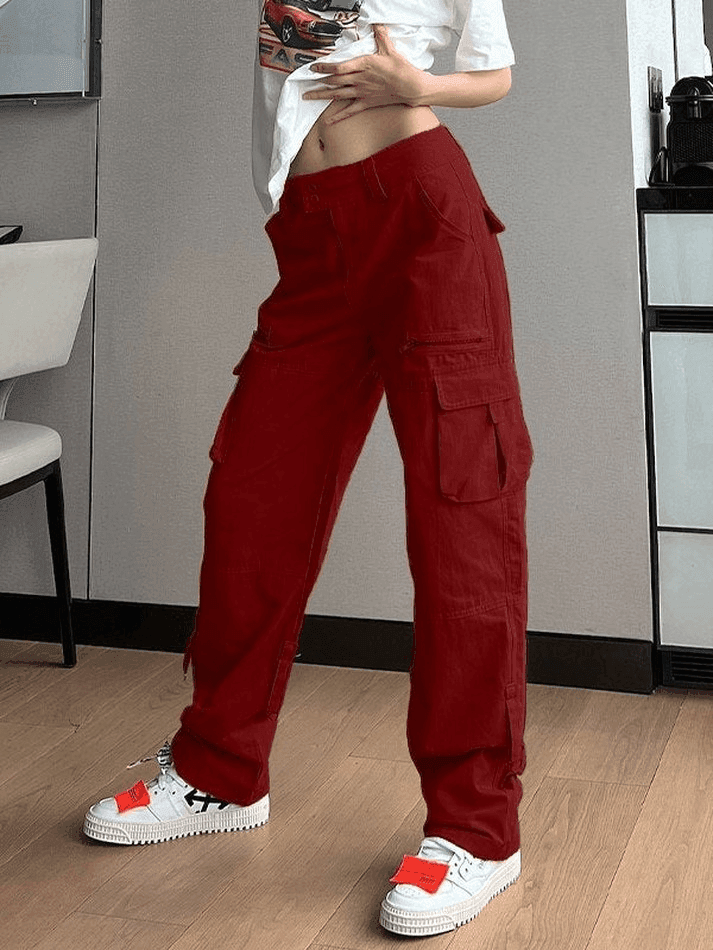 Low Waist Baggy Parachute Cargo Pants - AnotherChill