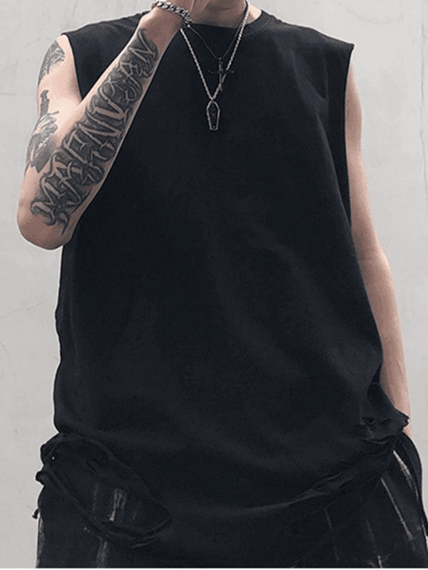 Men's Punk Distressed Vest - AnotherChill