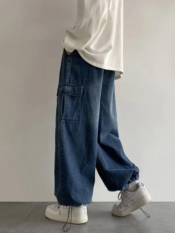 Men's Vintage Loose Cargo Jeans - AnotherChill