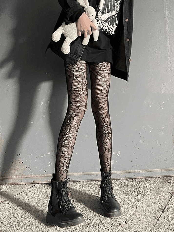 Mesh Spider Web Tights - AnotherChill