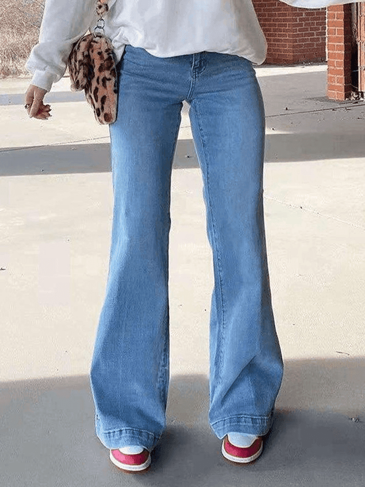 Mid Waist Washed Boyfriend Jeans - AnotherChill