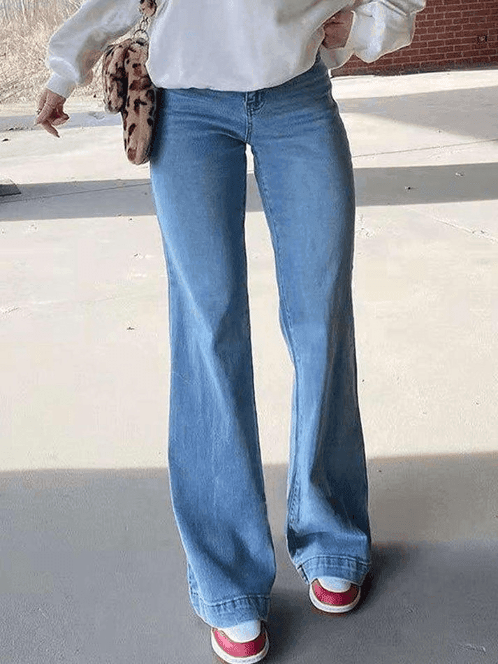 Mid Waist Washed Boyfriend Jeans - AnotherChill