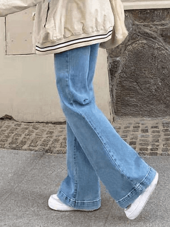 Mid Waist Washed Boyfriend Jeans - AnotherChill