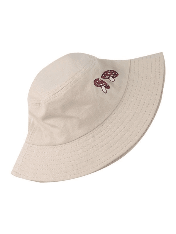 Mushroom Embroidered Bucket Hat - AnotherChill