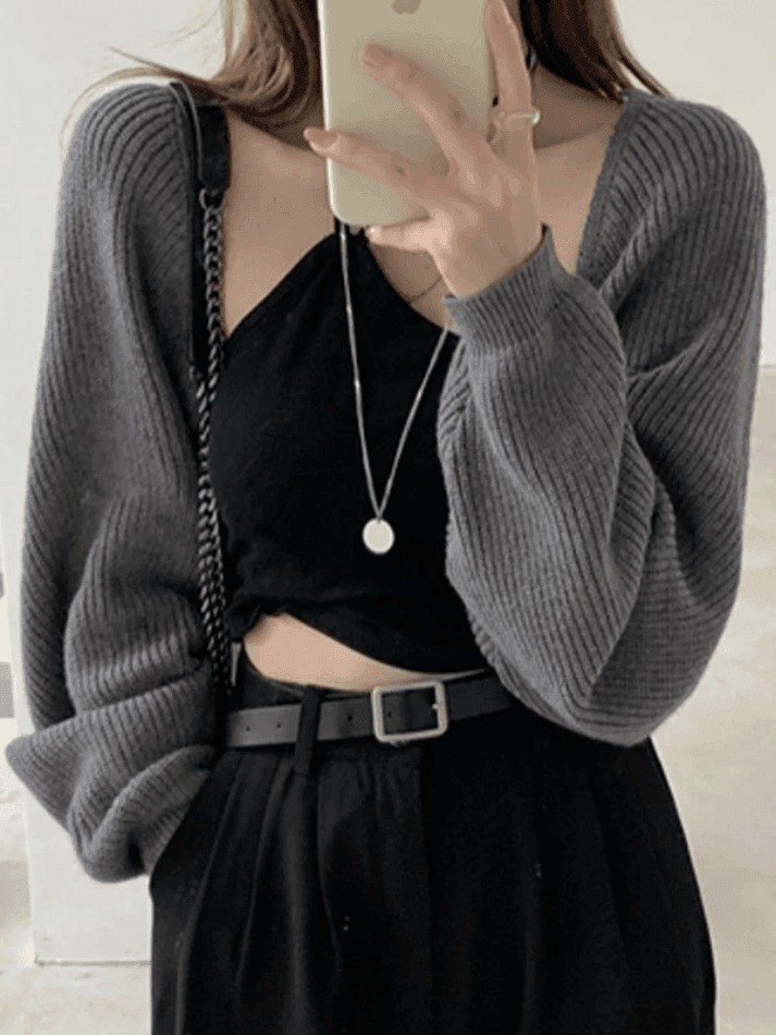 Open Front Bolero Knit Cardigan - AnotherChill