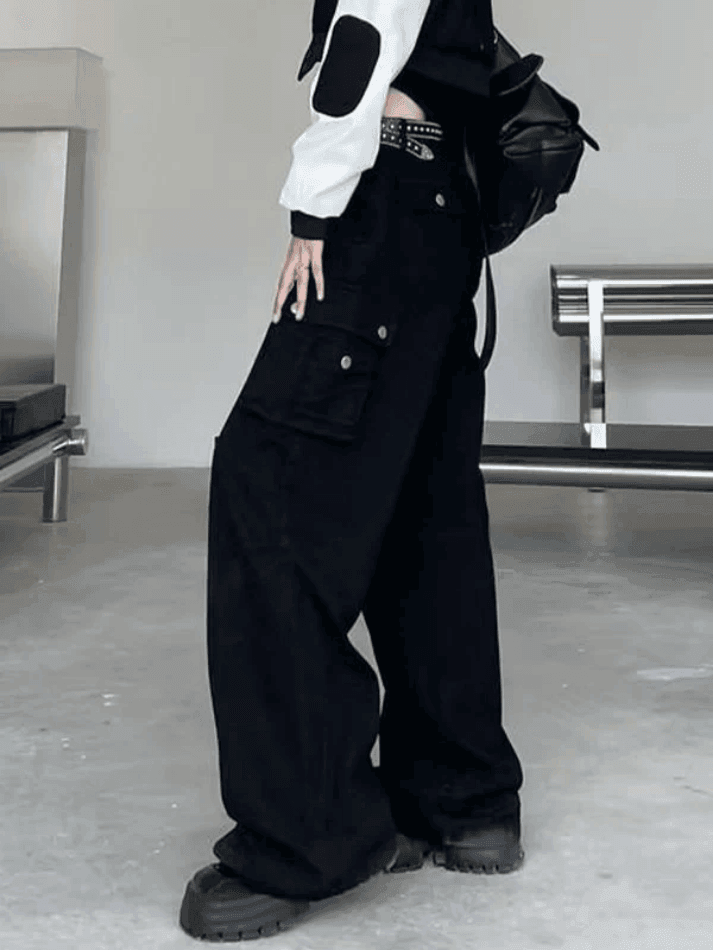 Patch Pocket Punk Cargo Pants - AnotherChill