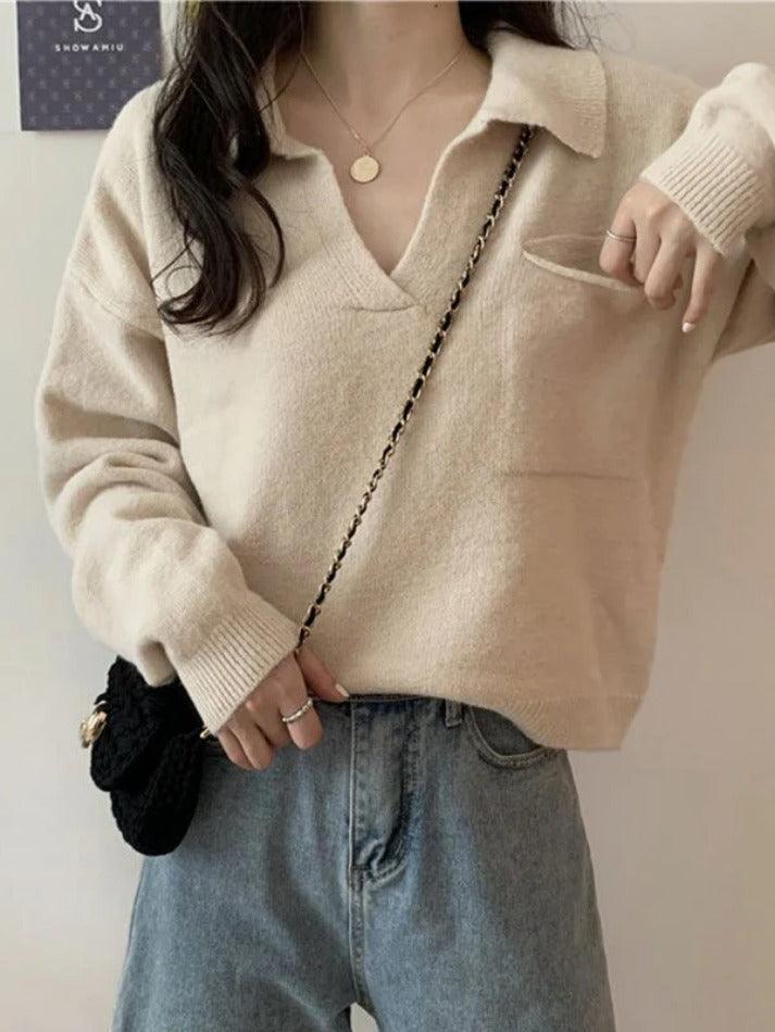 Pocket Crop Knit Sweater - AnotherChill