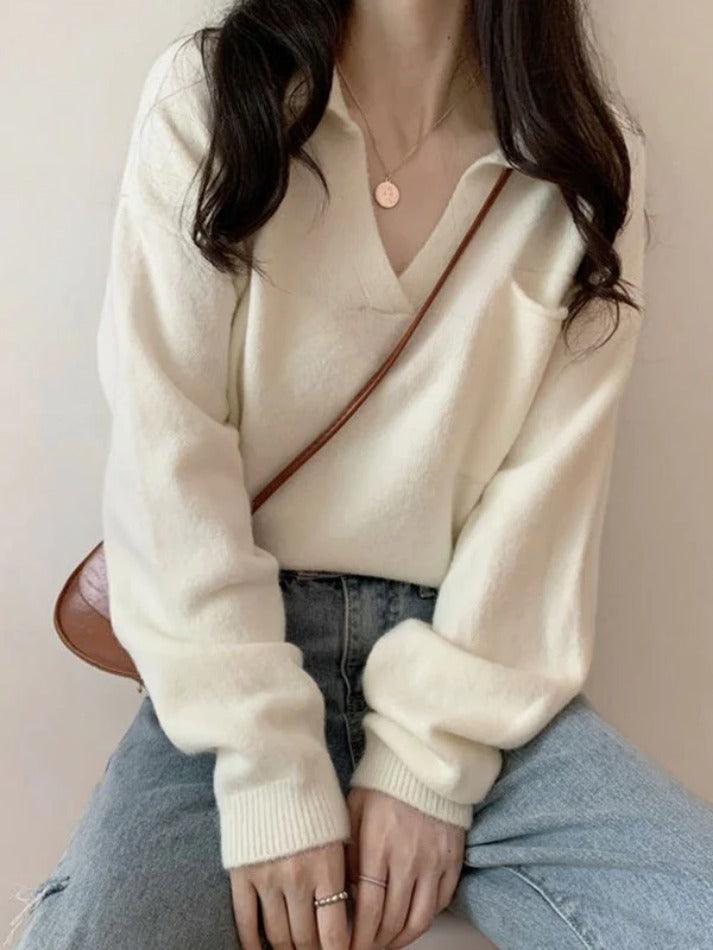 Pocket Crop Knit Sweater - AnotherChill