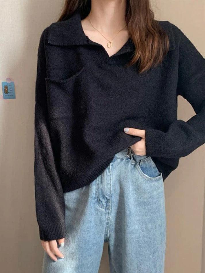 Pocket Crop Knit Sweater - AnotherChill