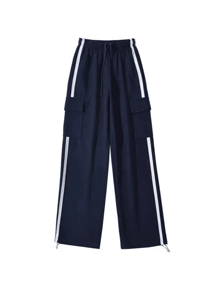 Pocket Side Stripe Baggy Sweatpants - AnotherChill