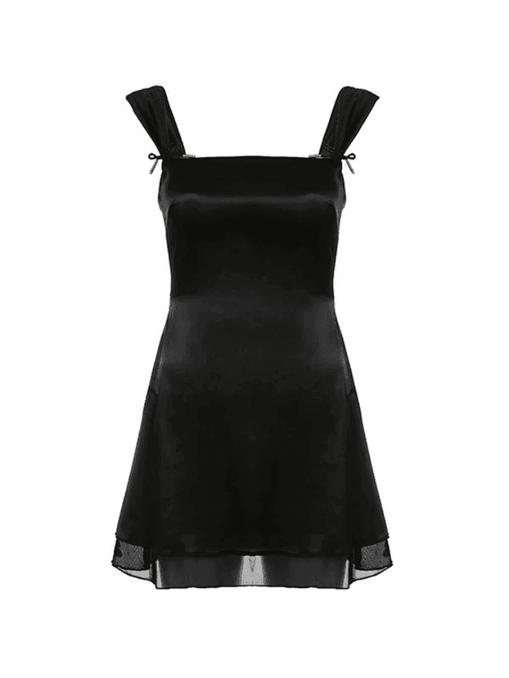 Reversible Sleeveless Black Mini Dress - AnotherChill