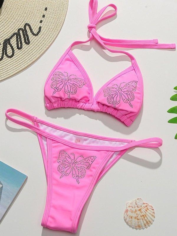 Rhinestone Butterfly Bikini Set - AnotherChill