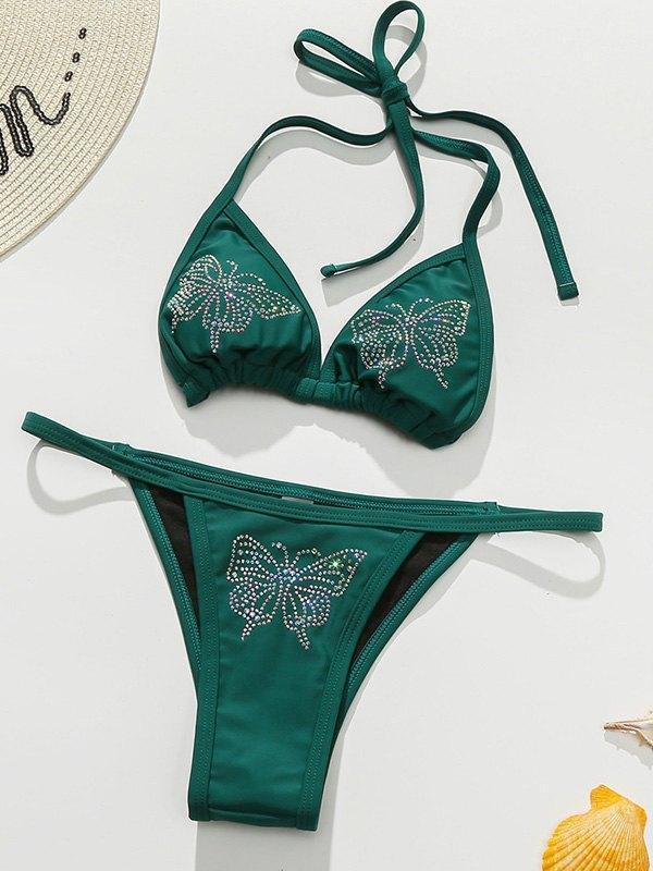 Rhinestone Butterfly Bikini Set - AnotherChill